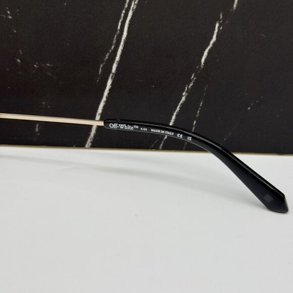 NEW OFF-WHITE OERI13M MIAMI 7607 SUNGLASSES UNISEX BLACK OVAL EYEWEAR